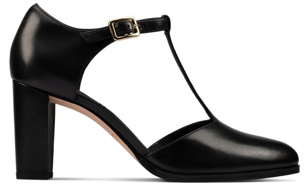Clarks Kaylin85 TBar2 Black Leather - 42 - main photo