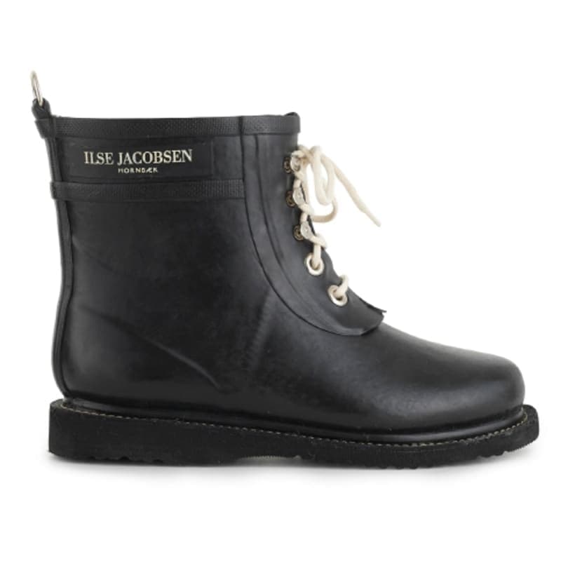 Ilse Jacobsen Women's Short Laced Rubberboot Sort 39 Woman - main photo
