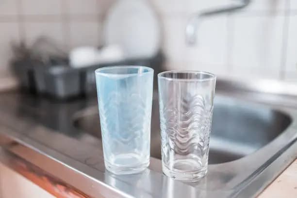 salt til oppvaskmaskin: grått glass