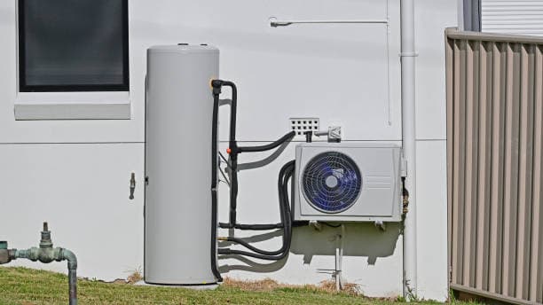 hvordan installere varmepumpe: varmepumpe med vanntank