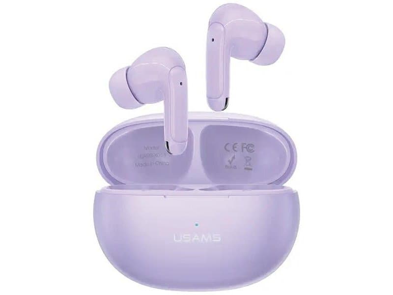 Usams Bluetooth 5.3 Tws X-Don Series Dual Mic Enc Headphones Wireless Purple/Purple Bhuxd04 (Usams-Xd18)