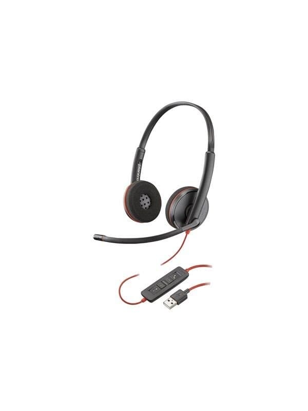 Poly Blackwire 3320 | On Ear headset | Microphone | Active noisereduction