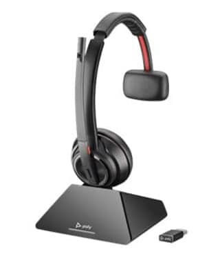 Poly Savi 8210 Uc Monaural Standard Hodesett Usb-a Via Bluetooth-adapter Mono Svart