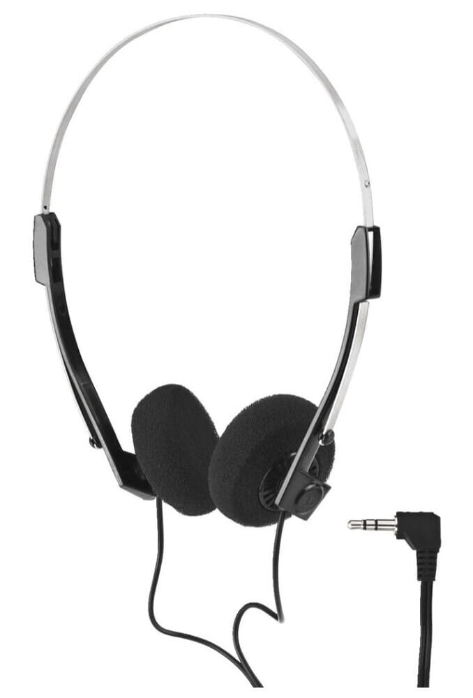 Monacor Md-39, Hodetelefoner, Hodebånd, Musikk, Svart, 1,1 M, Koblet Med Ledninger (Ikke Trådløs)