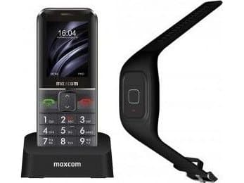 Maxcom Mm735 Comfort + Sos Armbånd Svart