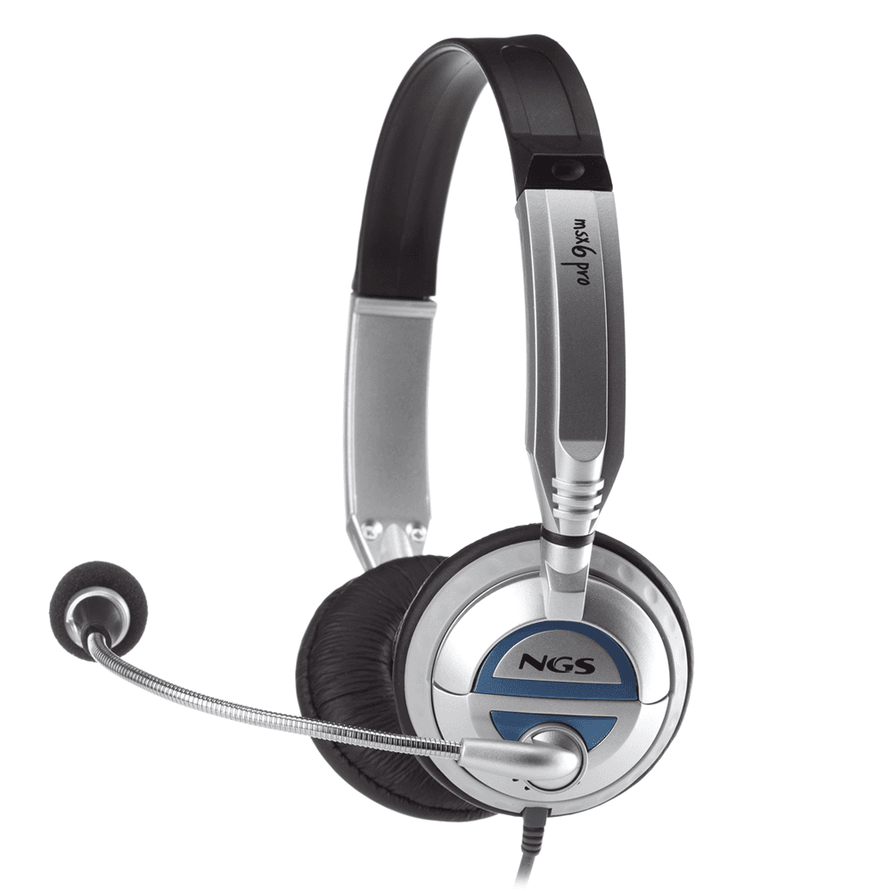 NGS Headset MSX6PRO USB w/vol control mic. White