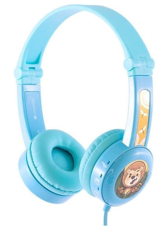 Onanoff Travel Børn On Ear-Headset Kabelbundet Blå Kan Foldes Sammen, Headset, Lydstyrkebegrænsning
