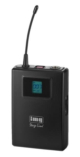 Monacor Txs-900Hse, Body Pack-Sender, 823-832 + 863-865 Mhz, 80 - 18000 Hz, 10 Mw, Lcd, Svart