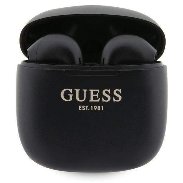 Guess Gutwst26psk Tws Bluetooth-Hodetelefoner + Dockingstasjon Svart/Svart Classic Est-Logo