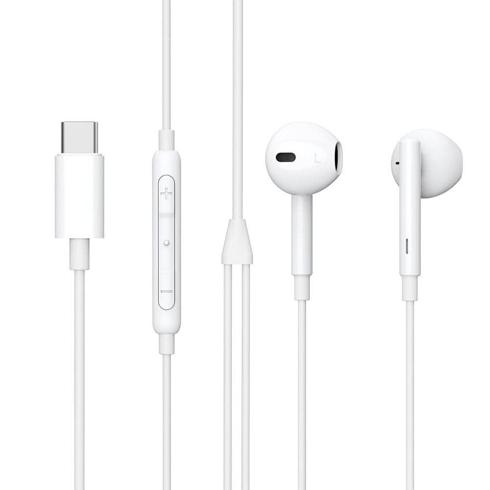 eSTUFF In-Ear-Hodetelefoner med USB-C og Mikrofon Hvit