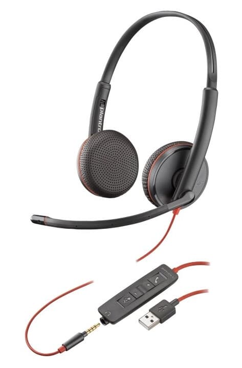 Poly Blackwire C3225 - Blackwire 3200 Series - Hodesett - On-Ear - Kablet - 3,5 Mm Jakk - Svart - Skype Certified, Avaya Certified, Cisco Jabber Certified