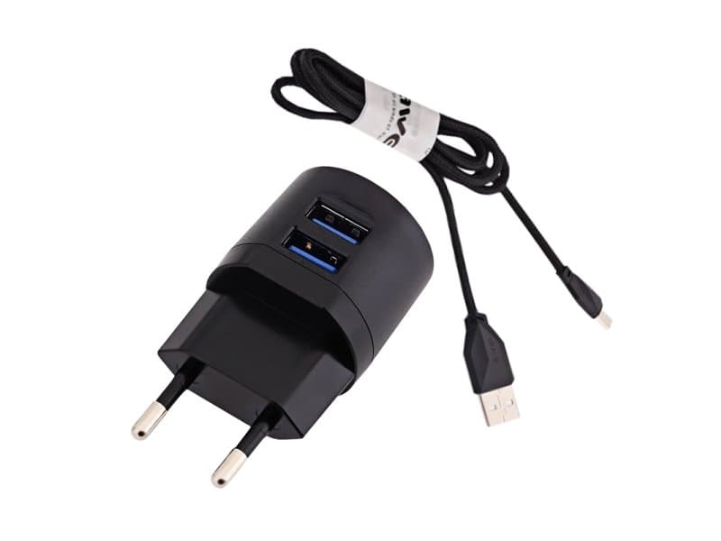 Awei Ladeadapter Usb 2,1A 2 Udgange - 2002265