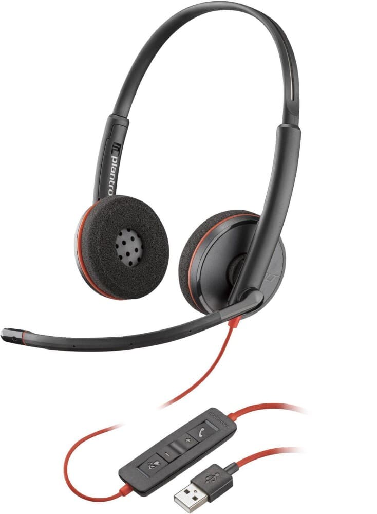 Plantronics Poly Blackwire C3220 Usb-A-Hodetelefoner