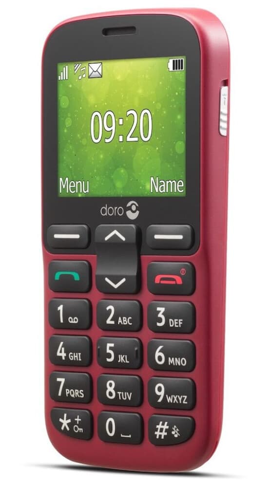 Doro 1380, Bär, Dubbla Sim-Kort, 6,1 Cm (2.4"), 0,3 Mp, 800 Mah, Röd