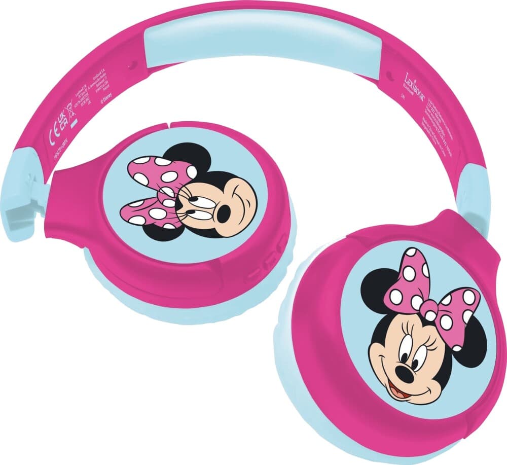 Lexibook - Disney Minnie Mouse - 2 in 1 Foldable Headphones (HPBT010MN)