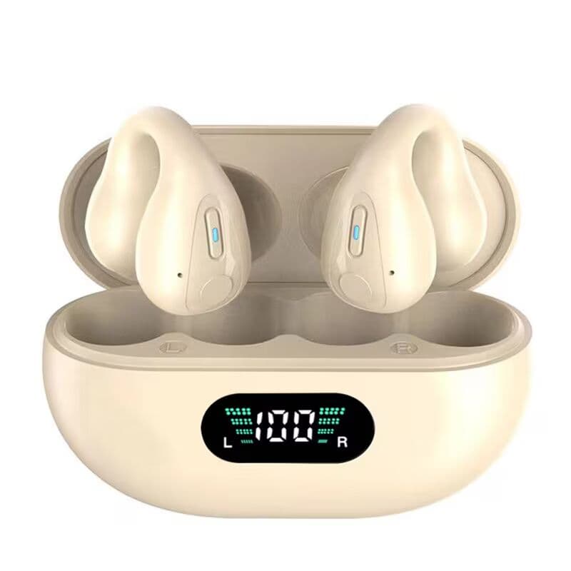 INF Trådløse ørepropper med klips Bluetooth 5.3 Kaki