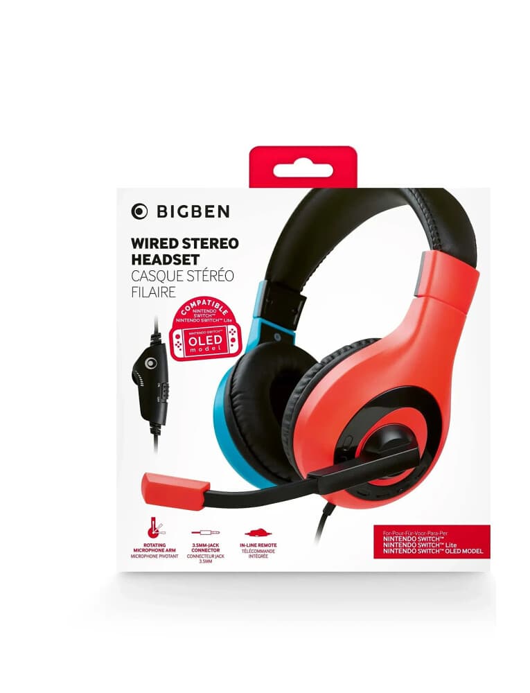 Big Ben Wired Stereo Headset Red/Blue