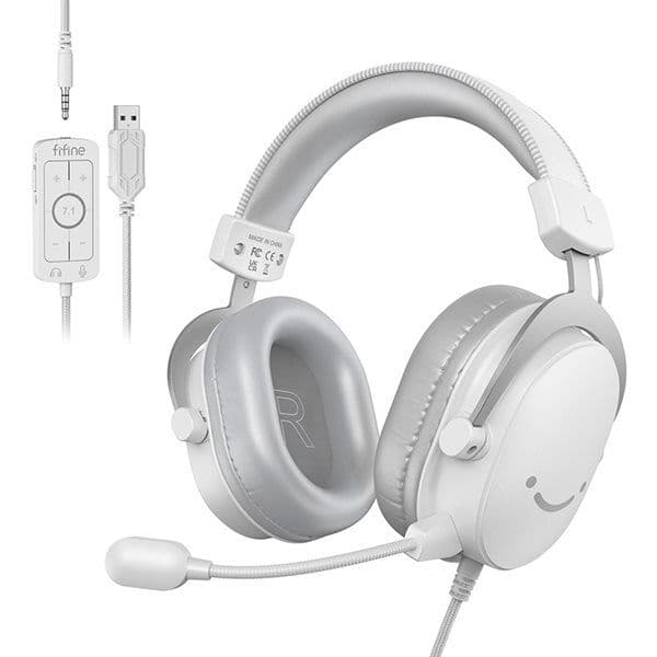 Fifine H9 7.1 Gaming Headset Rgb - Hvit