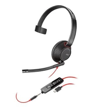 Poly 5210 Blackwire Usb C Hodesett 3,5 Mm Jakk, Usb-c Mono Svart
