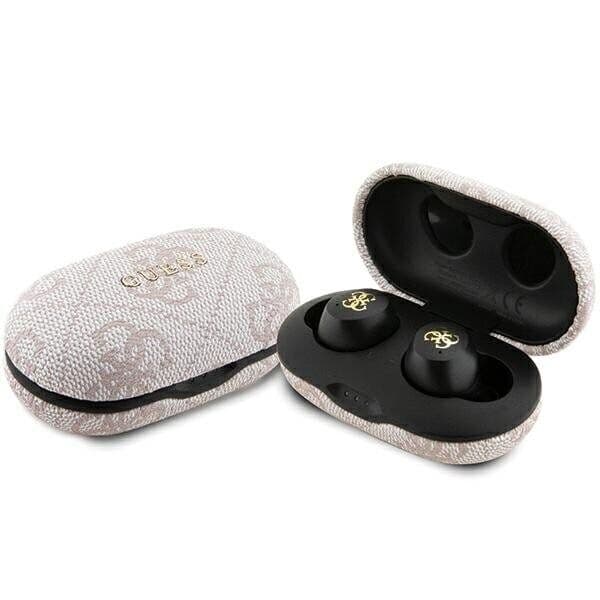 Guess Gutwsp4egp Tws Bluetooth Earphones + Enc Dock Pink/Pink 4G Metal