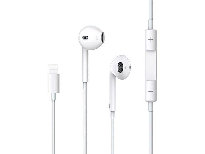 Usams Ep-24 Lightning Stereo Headphones Iphone 7/8/X/Xs/Xs Max/Xr White/White Hsep2401