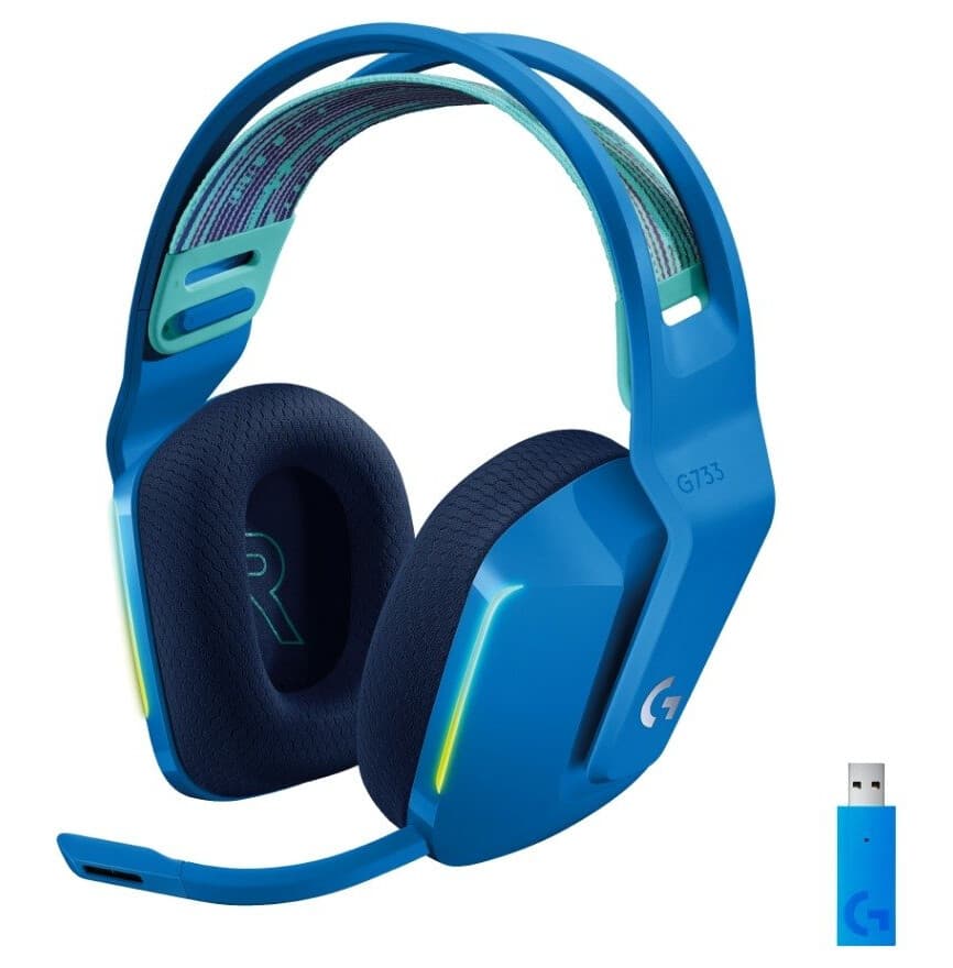 Logitech G733 Lightspeed Headset Blå