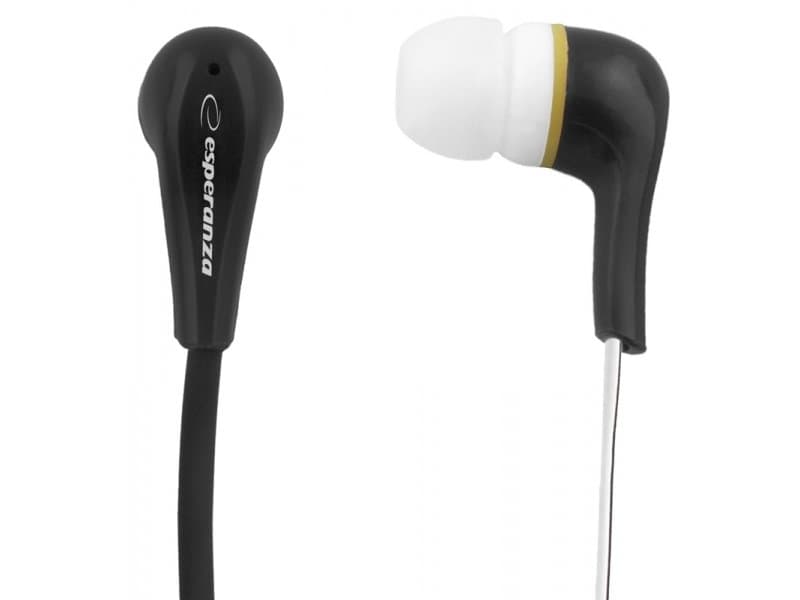 Esperanza Eh146k, Hodetelefoner, In-Ear, Svart, Hvit, Koblet Med Ledninger (Ikke Trådløs), Intraaural, Gummi