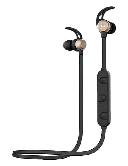 Qoltec - Ørepropper Med Mikrofon - I Øret - Bluetooth - Trådløs - Svart, Gull