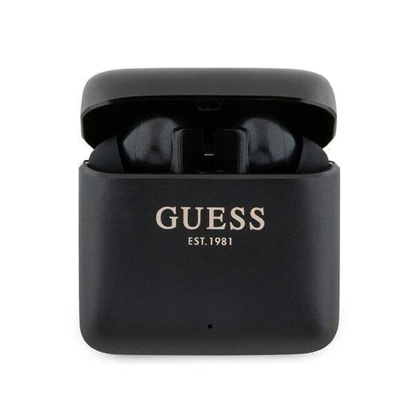 Guess Bluetooth-Hodetelefoner Gutwssu20alegk Tws + Dokkingstasjon Svart/Svart Trykt Logo