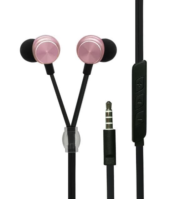 2GO In-Ear Stereo-Headset "Luxury" - rosé Zipper-Style