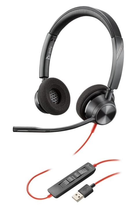 Poly Blackwire 3320 - 3300 Series - Hodesett - On-Ear - Kablet - Usb-A