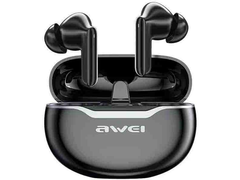 Awei Bluetooth 5.3 Hodetelefoner T50 Enc + Dokkingstasjon Svart/Svart