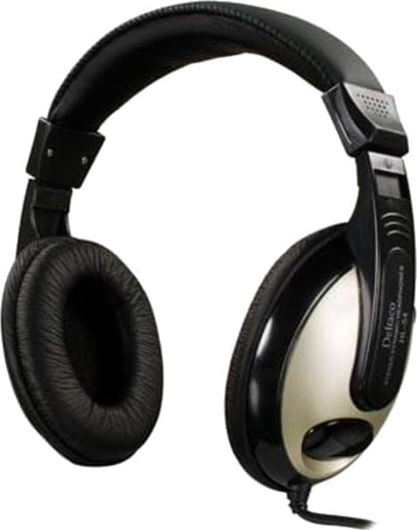 DELTACO Headset med volumekontrol