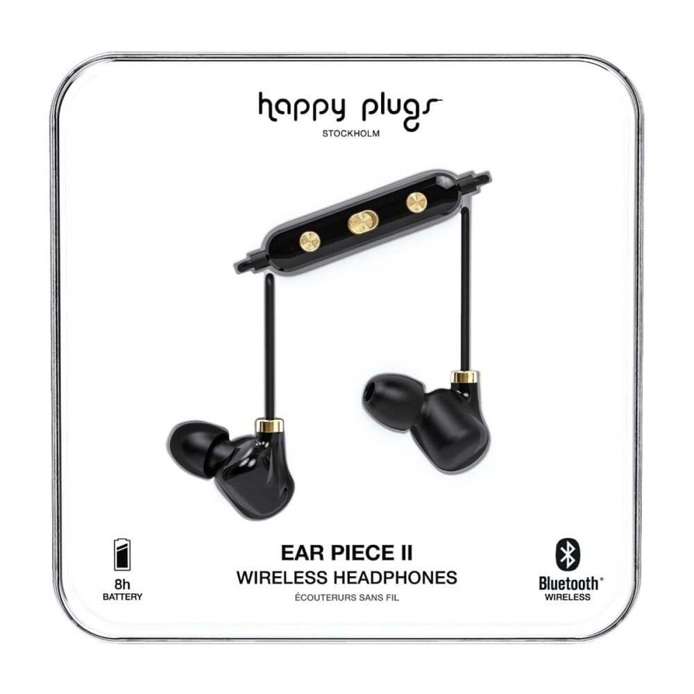 Happy Plugs Ear Piece II trådløse in ear hovedtelefoner Black Gold