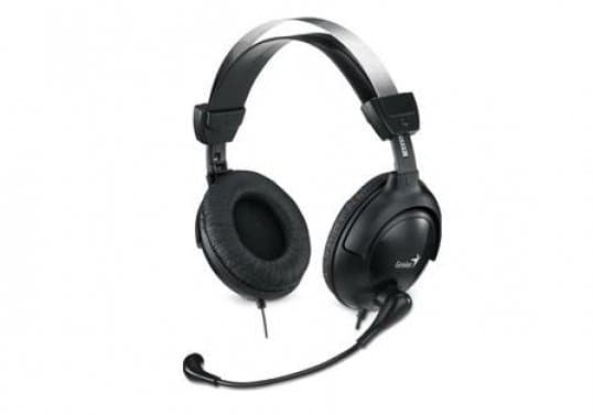 Genius Computer Technology Hs-505X, Koblet Med Ledninger (Ikke Trådløs), Samtaler/Musikk, 20 - 20000 Hz, 319 G, Hodesett, Sort