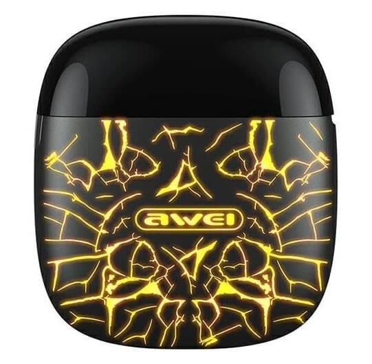 Awei Bluetooth 5.0 T28 Pro Tws-Hodetelefoner + Dokkingstasjon Svart/Svart (T28pro)
