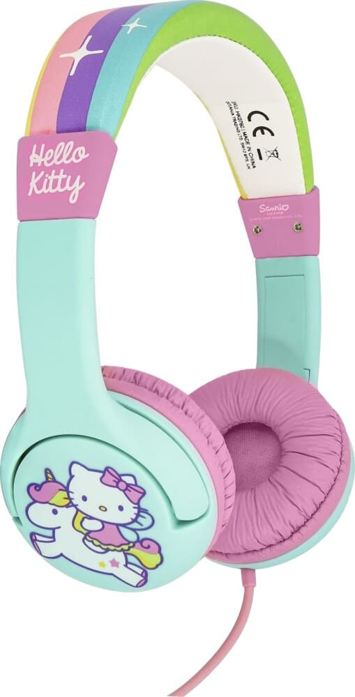 Hello Kitty Rainbow Headset For Barn Maks. 85dB 3-7 år Regnbue