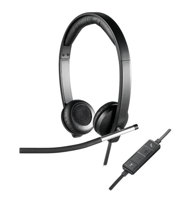 Logitech Usb H650e Hodesett Stereo Svart