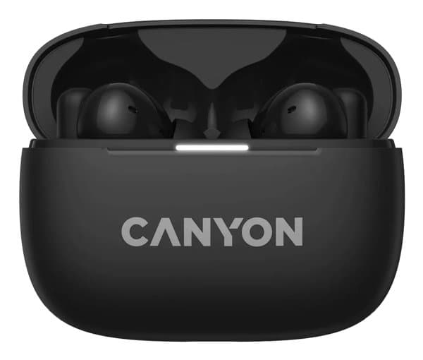 Canyon Tws-10, On Go, 10 Anc, True Wireless Bluetooth In-Ear Headphones, Charging Station In Cassette, Black