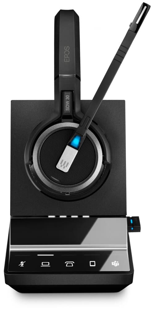 Epos Impact Sdw 5036T Eu/Uk/Aus Wireless Dect Headset Monaural With Base Station For Phone Mobile And Pc Incl Dongle Teams Certified