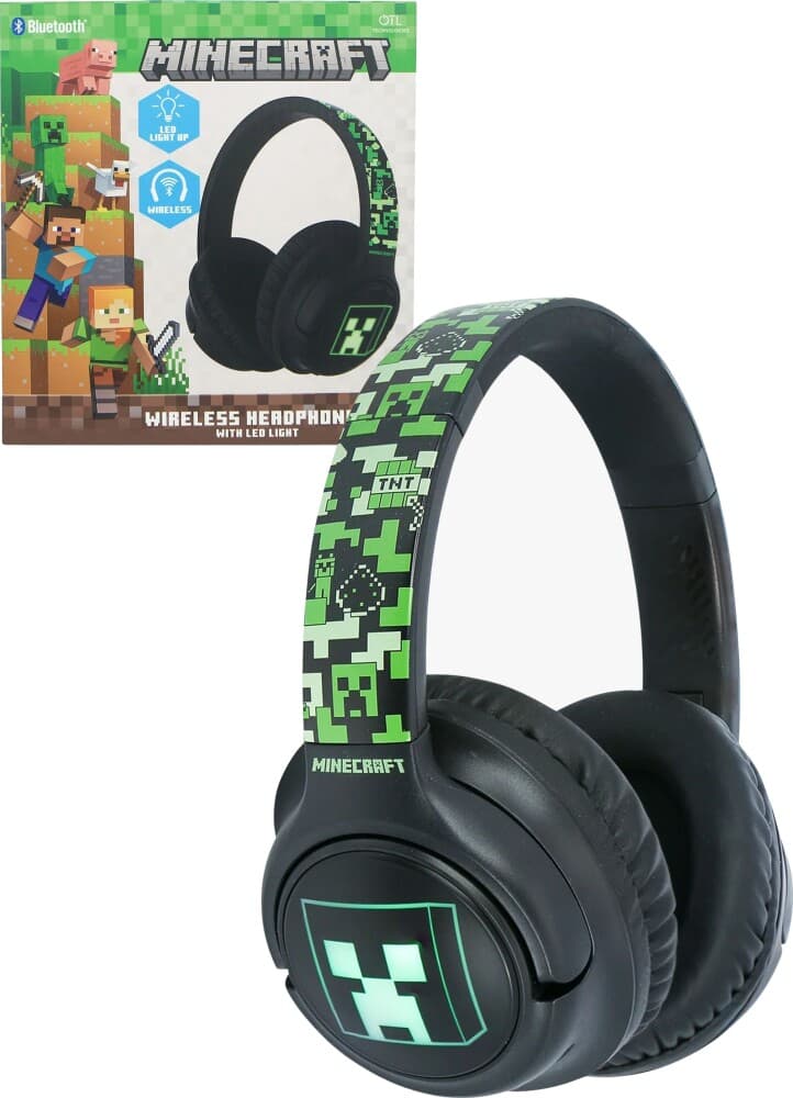 OTL Technologies Minecraft Wireless headphones with LED Light