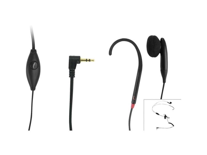 Geemarc Clhook5 Telefon Ear Free Headset Kabelbundet Sort Lydstyrkeregulering