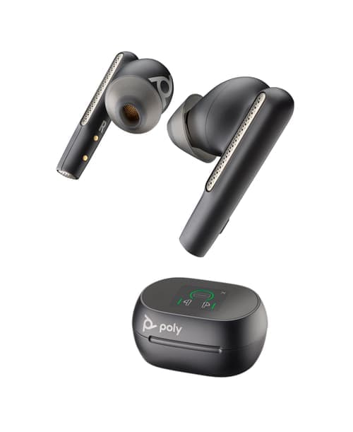 Poly Voyager Free 60+ True Wireless-hodetelefoner Usb-c Via Bluetooth-adapter Optimert For Uc Svart