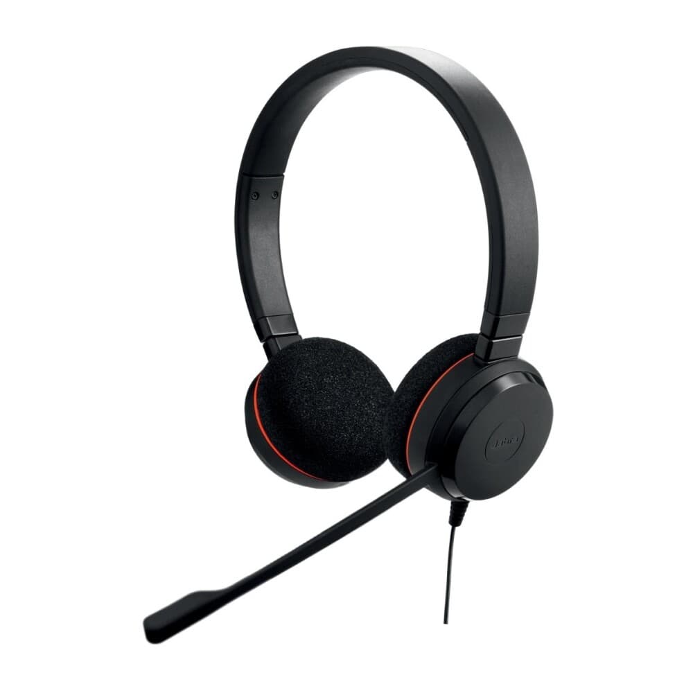 Jabra Evolve 20 Stereo Headset - USB-C/USB-A Svart