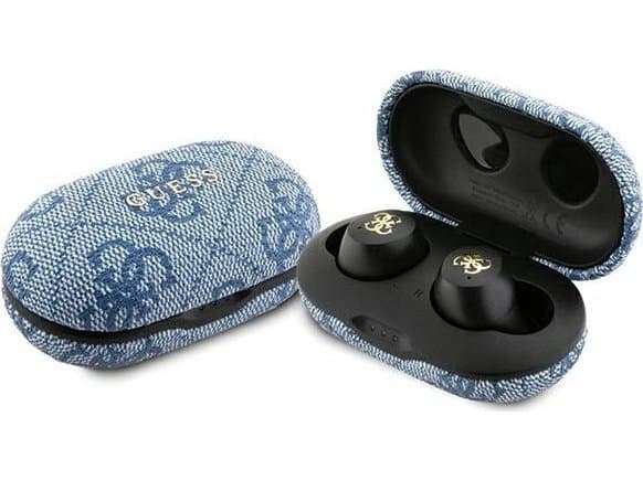 Guess Gutwsp4egb Tws Bluetooth Earphones + Enc Dock Blue/Blue 4G Metal