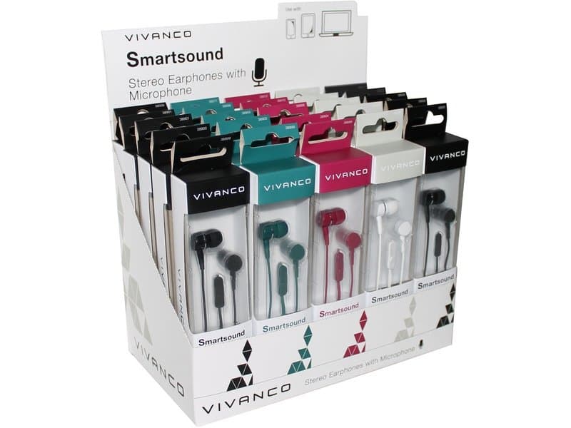 Vivanco 38899, Hodesett, In-Ear, Calls/Music, Flerfarget, Stereofonisk, 1,2 M
