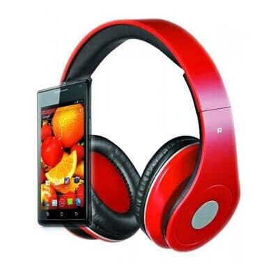 Rebeltec over-ear hodetelefoner med AUX - rød