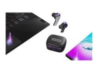 Lenovo True Wireless Earbuds - True wireless-hodetelefoner med mikrofon - i øret - Bluetooth - aktiv støydemping - svart