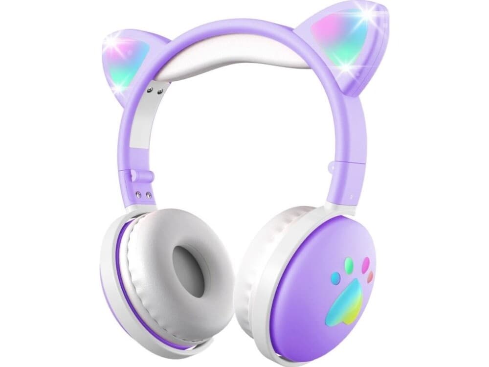 Mozos Kid Dog Wireless Headphones For Children Purple