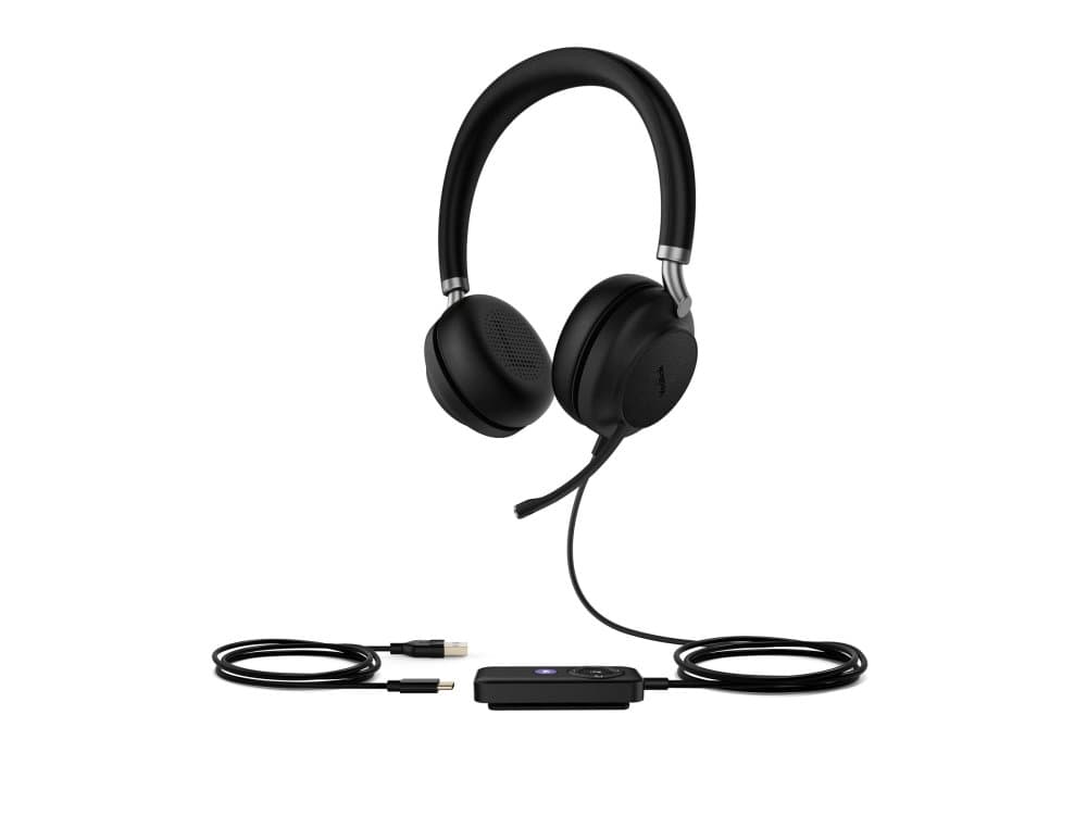 Yealink Uh38 Dual Teams - Hodesett - On-Ear - Bluetooth - Trådløs, Kablet - Usb-A - Svart - Certified For Microsoft Teams